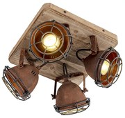 Okos spotlámpa rozsdabarna fa színnel, 4 WiFi GU10-zel - Gina