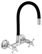 Flexi BOTI falra szerelhető konyhai csaptelep fekete