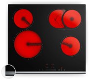 Klarstein Verosteel üvegkerámia főzőlap | 4 zóna | Minimalista, Erőteljes | 6600 W | 60 cm