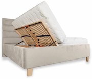 Kárpitozott ágy CALMIRA + rácsos rács + matrac EMI