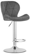 Szürke bárszék WEST VELVET