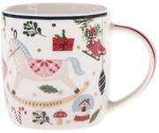 Fehér porcelán bögre karácsonyi mintával 370 ml Jolly – Dakls
