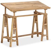 vidaXL tömör mangófa tervezőasztal 116 x 50 x 76 cm