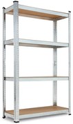 monzana® Polc 160x90x40 cm - ezüst