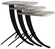 Pion White Marble tárolóasztal, 3 db