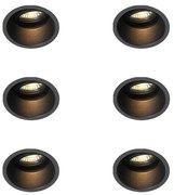 6 darabos modern, süllyesztett, forgatható és dönthető spotlámpa készlet - Alloy