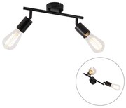 Modern fekete reflektor 2-lámpás állítható - Facil