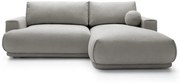 Sarokkanapé Dita mini (J) (világosszürke + fekete). Akció -15%. 1100326