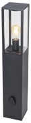 Modern fekete kültéri állólámpa 80 cm-es aljzattal IP44 - Charlois