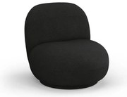 Fekete buklé fotel Chuck – Micadoni Home