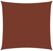 terrakotta négyzet alakú oxford-szövet napvitorla 4,5 x 4,5 m
