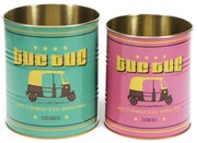 Dekoratív ón tárolódoboz szett 2 db-os ø 11x13 cm Tuc-tuc – Rex London
