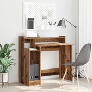 Asztal asztali lámpákkal Régi fa 97 x 45 x 90 cm Faanyag