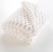 Krémszínű mikroplüss takaró 180x220 cm Frosty – douceur d'intérieur