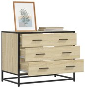 sonoma-tölgy színű szerelt fa fiókos szekrény 70x41x56 cm