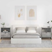 Éjjeliszekrények 2 pcs Beton szürke 49 x 36 x 61 cm Faanyag