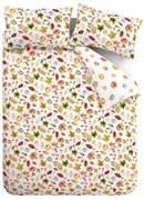 Fehér-narancssárga kétszemélyes ágyneműhuzat 200x200 cm Autumn Pumpkins – Catherine Lansfield