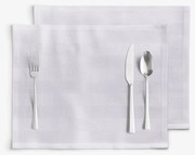 Goldea ünnepi damaszt reggeliző alátét - világosszürke csíkos - 2db 30 x 40 cm