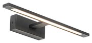Modern fali lámpa fekete 41,5 cm LED-del IP44 - Jerre