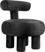 Fekete bársony fotel Abrazo – Leitmotiv