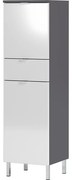 Mauresa fehér-szürke szekrény, magasság 120 cm - Germania
