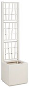 Kerti Ültető Edény Trellis-szel Fehér 36x36x140 cm PP