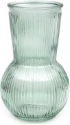 Üvegváza Zöld 18x11cm Dombornyomott Klasszikus Váza 10 20