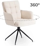 Forgó Étkező/Tárgyaló Fotel Krém Színben.