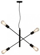 fekete mennyezeti lámpa izzókkal 2 W E27