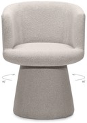 Forgatható design szék YATO, szürke-bézs