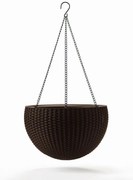 Keter Hanging Sphere függesztett virágtartó, whiskey barna