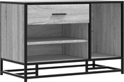 vidaXL cipőpad szürke Sonoma 80x40x53,5 cm Gépi fa és fém