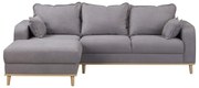 Szürke sarokkanapé (bal oldali) Beata – Ropez