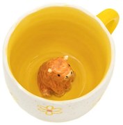 Sárga-krémszínű porcelán bögre 350 ml Surprise Highland Cow – Sass &amp; Belle