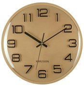 Karlsson 6022GD dizájner falióra, arany, átmérő 30cm