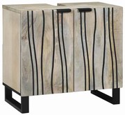 Mosdókagyló szekrény polcokkal Barna és fekete 62 x 33 x 58 cm