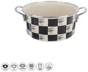 Orion Smaltovaný kastrol Šachovnice Lem , 3 l,pr. 22 cm