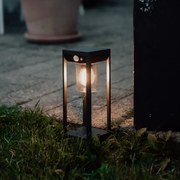 Kültéri állólámpa sötétszürke 25 cm, fényerő-szabályozóval és mozgásérzékelővel napelemes - Sonne