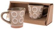 Világosbarna kerámia eszpresszó bögre szett 2 db-os 100 ml – Dakls