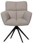 Bézs kárpitozott étkezőfotel Vinny – WOOOD