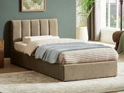 Montreal Velvet ágyneműtartós ágy bézs 90x200cm