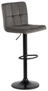 Bárszék NERO bársony szürke/fekete váz