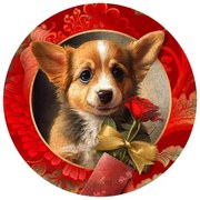 Romantikus kutya fa puzzle