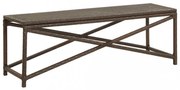 barna polyrattan kerti pad 120 cm