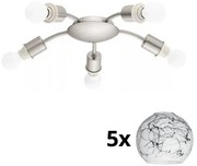 Eglo - LED mennyezeti lámpa MY CHOICE 5xE14/4W/230V króm/fehér/fekete