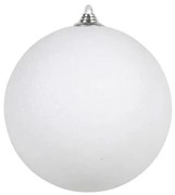Óriás karácsonyi gömb 25 cm fehér glitteres