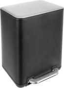 Fekete rozsdamentes acél pedálos szemetes 6 l Black – Orion