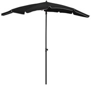 fekete napernyő rúddal 200 x 130 cm
