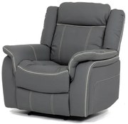 Elektromos vezérlésű szürke ökobőr dönthető fotel. TV-4119 GREY