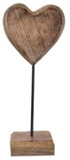 InDecor Szív mangófából, 10 x 5 x 25 cm, S